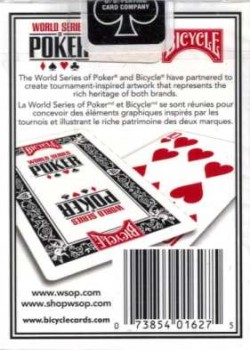 World Series Of Poker 2009 V1 Black [Bicycle] by USPCC – tuck box back