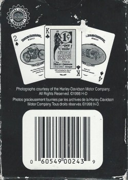 Harley-Davidson 1903-1929 by International Playing Card Company ltd – tuck box back