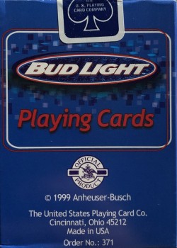 Bud Light (Blue) by Bicycle – tuck box back