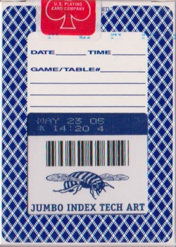 Bee Jumbo Index Tech Art Blue back