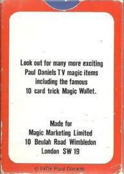 Paul Daniels Magic Deck by Cartamundi – tuck box back