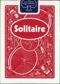Solitaire Red [Bicycle] 2000 by USPCC – tuck box back