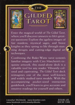 Gilded Tarot by Llewellyn – tuck box back
