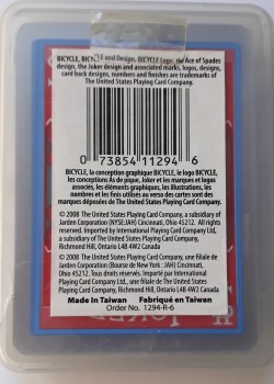 Clear Plastic, Red [Bicycle] by USPCC – tuck box back