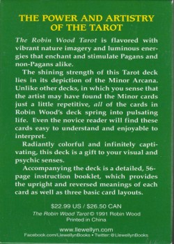 Robin Wood Tarot by Llewellyn – tuck box back