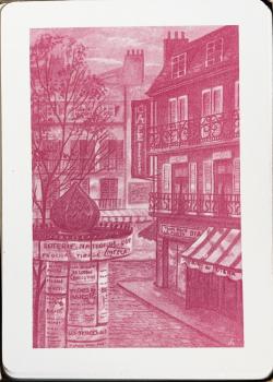 Tower (Sears) Parisian Street - Magenta (or Red) Front Thumbnail Image