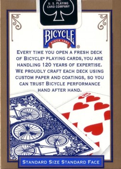 League Back Standard Blue [Bicycle] by USPCC – tuck box back