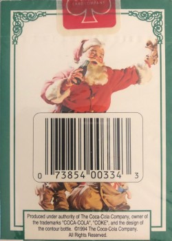 Coca-Cola (Santa) Green 1994 by Coca-Cola – tuck box back