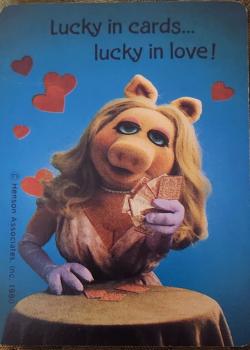 Miss Piggy lucky in cards lucky in love Front Thumbnail Image
