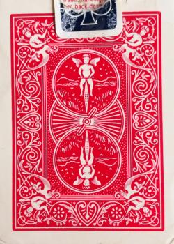 Bicycle Rider Back Red - 1987 by The US Playing Card Co – tuck box back