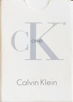 CK One - Calvin Kline by The United States Playing Card Company – tuck box back
