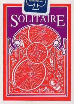Solitaire Red [Bicycle] 1995 by USPCC – tuck box back