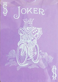 Fashion Purple/Pink Test Deck In Cellophane W/O Box by USPCC – tuck box back