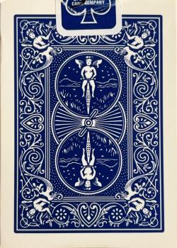 Bicycle Rider Back Blue - 1987 by The United States Playing Card Company – tuck box back