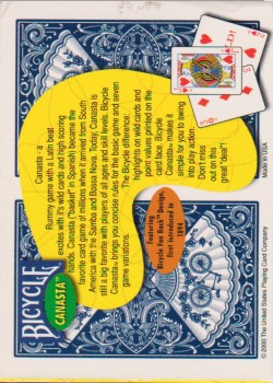 Canasta Set (Two Deck) [Bicycle] 2000 by USPCC – tuck box back