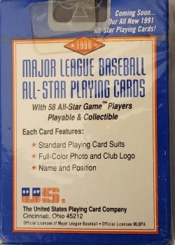 Mlb All-Stars 1990 by USPCC – tuck box back