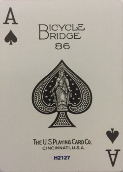 Rider Back Bridge 86 Gold [Bicycle] by USPCC – tuck box back