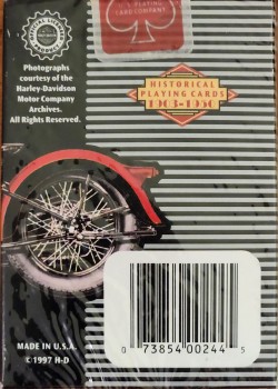 Harley Davidson 1903 - 1950 by The United States Playing Card Company – tuck box back