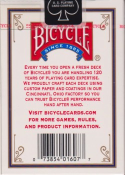 Standard Blue [Bicycle] 2008 Set Ohio by USPCC – tuck box back