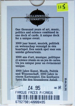 Millennium Famous Faces by Cartamundi – tuck box back