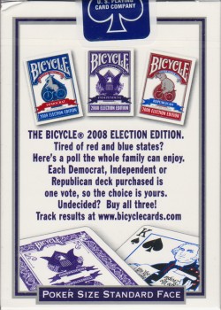2008 Election Edition Independent [Bicycle] by USPCC – tuck box back