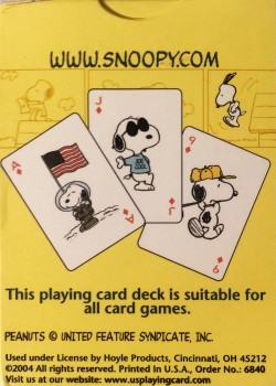 Snoopy (Yellow) by Hoyle – tuck box back