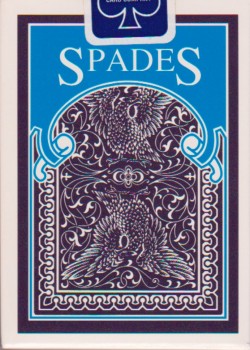 Spades Blue [Bicycle] 1995 by USPCC – tuck box back