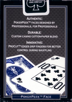 Pro Pokerpeek Blue [Bicycle] by USPCC – tuck box back