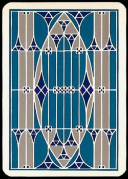 Jugendstil Art Nouveau Nr. 2136 Blue by Piatnik – tuck box back