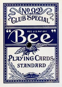 Caesars Palace "Bee" Blue by The US Playing Card Co – tuck box back