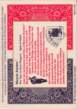 Euchre Set (Two Decks) [Bicycle] 1989 by USPCC – tuck box back