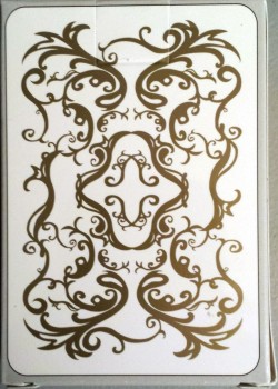 Anglo - Jumbo Index Rug Deck (Gold On White) by Offason – tuck box back
