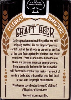 Craft Beer [Bicycle] by USPCC – tuck box back