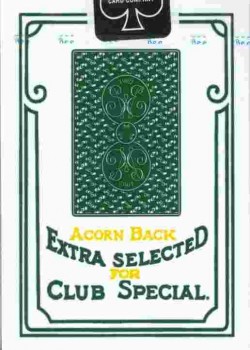 Bee Erdnase 1902 Acorn Back Green (Cambric Finish) by Conjuring Arts Research Center – tuck box back