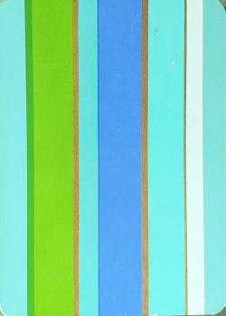 Hallmark "Mardi Gras" - Lime green, electric blue Front Thumbnail Image