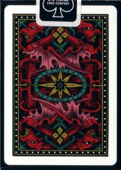 Dragon Back Red [Bicycle] by USPCC – tuck box back