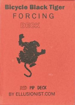 Black Deck Tigers, Red Pips 808, One Way Deck (10D), [Bicycle] Thumbnail