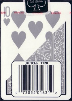 Fashion 1128 Silver White Canadian Black Seal [Bicycle] by USPCC – tuck box back