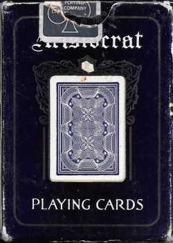 Aristocrat 727 Linen Finish Blue by USPCC – tuck box back