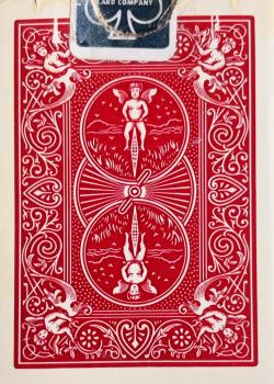 Bicycle Rider Back Red - 1989 by The US Playing Card Co – tuck box back