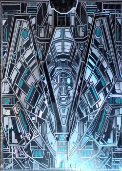 Cosmo Voyager Spaceship Black Holo Gilded Front Thumbnail Image