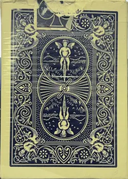 Bicycle Rider Back - Blue - 1972 by The US Playing Card Co – tuck box back