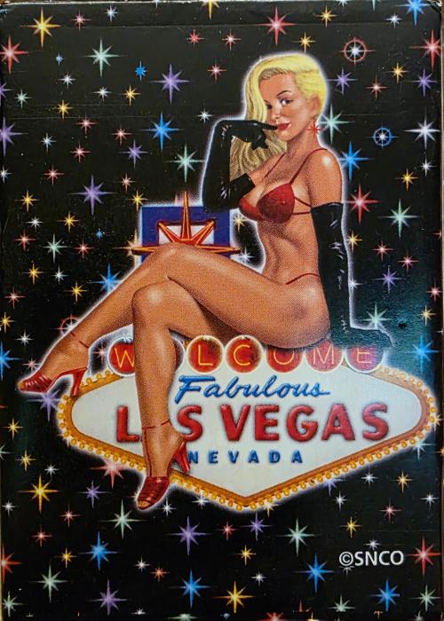 Woman on Las Vegas Sign Card Detail Image