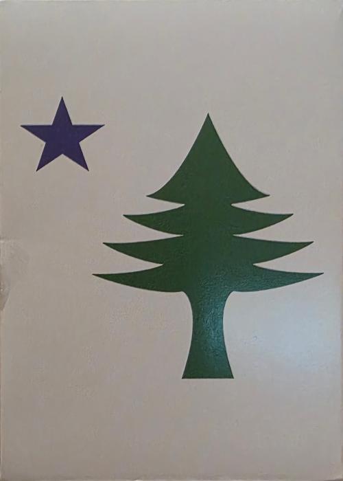 Old Maine State Flag Card Detail Image