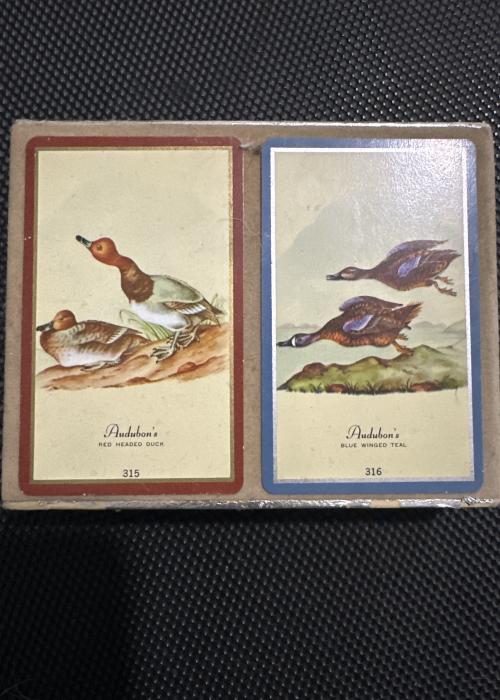 Audubon two set box with Red Headed Duck and Blue Winged Teal Card Detail Image