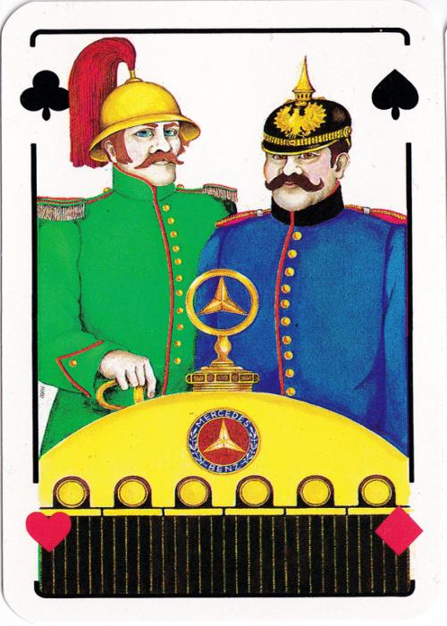 Werksfeuerwehr Mercedes Benz  / Factory Fire-Brigade Skat Card Detail Image