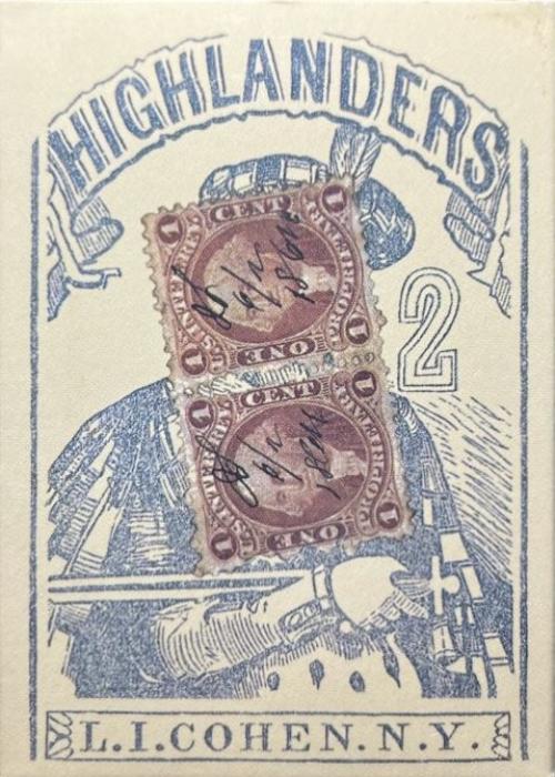 Highlanders 1864 Poker Cards Replica, missing website notation Card Detail Image