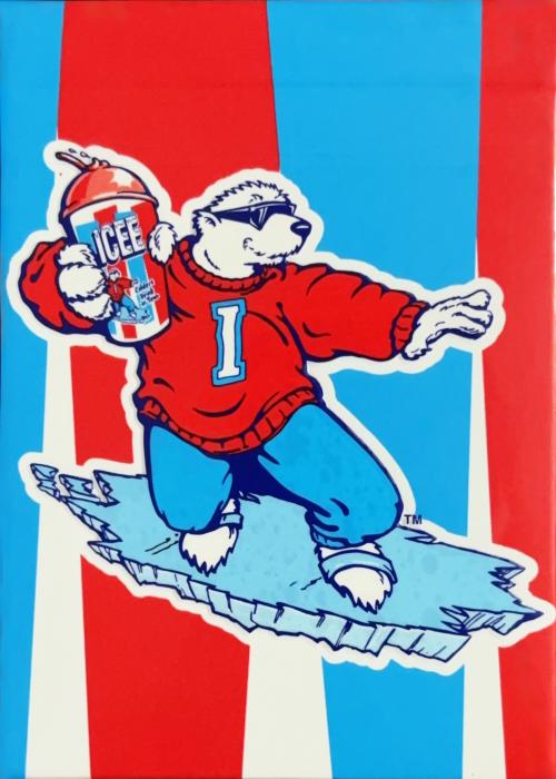 Icee Bear Frozen Silver Prism Gilded Card Detail Image