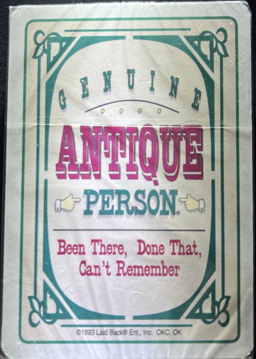 Genuine Antique Person Card Detail Image