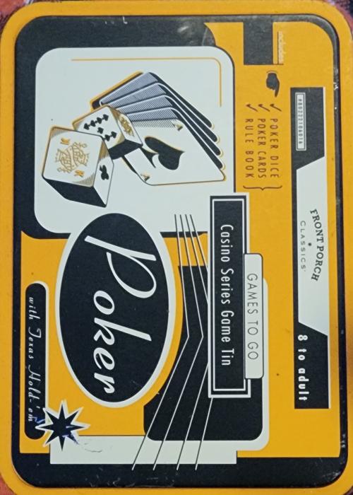 Casino Series Poker Tin Card Detail Image